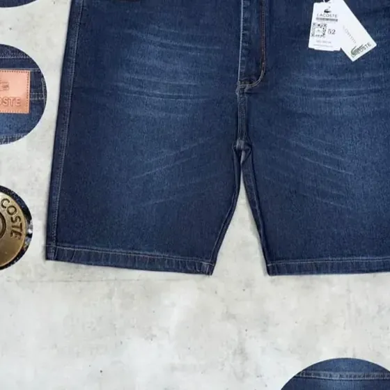Bermuda jeans plus size azul escuro