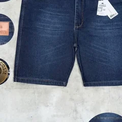 Bermuda jeans plus size azul escuro